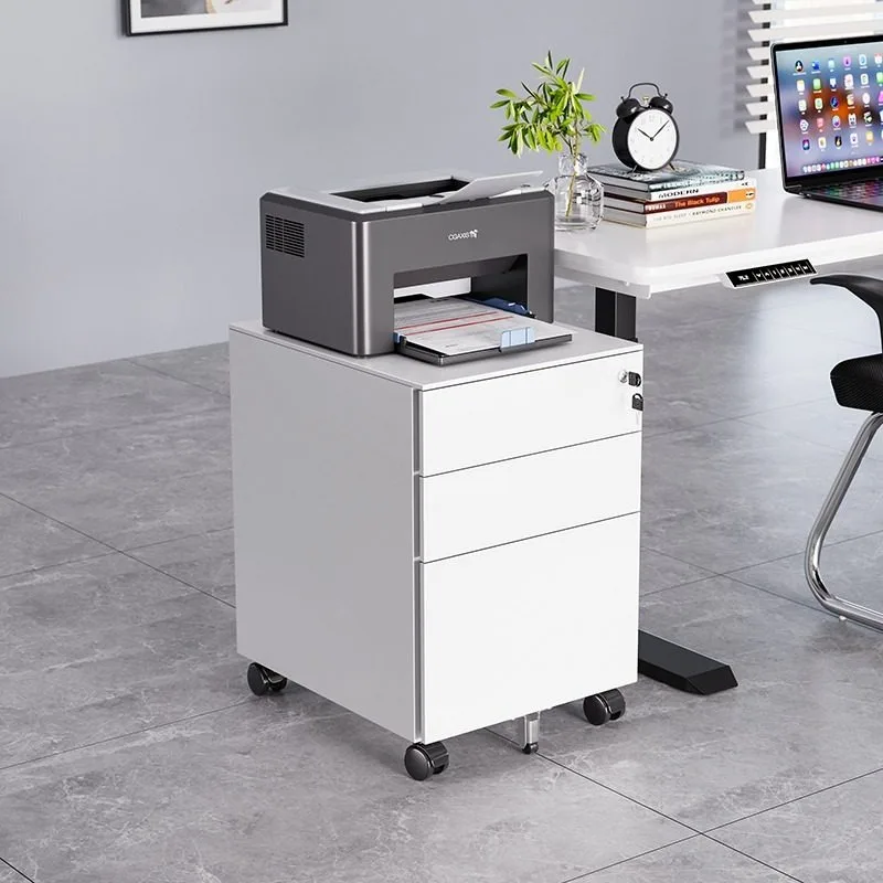 

Iron movable cabinet File cabinet Office under table Mobile drawr with lock Information lo