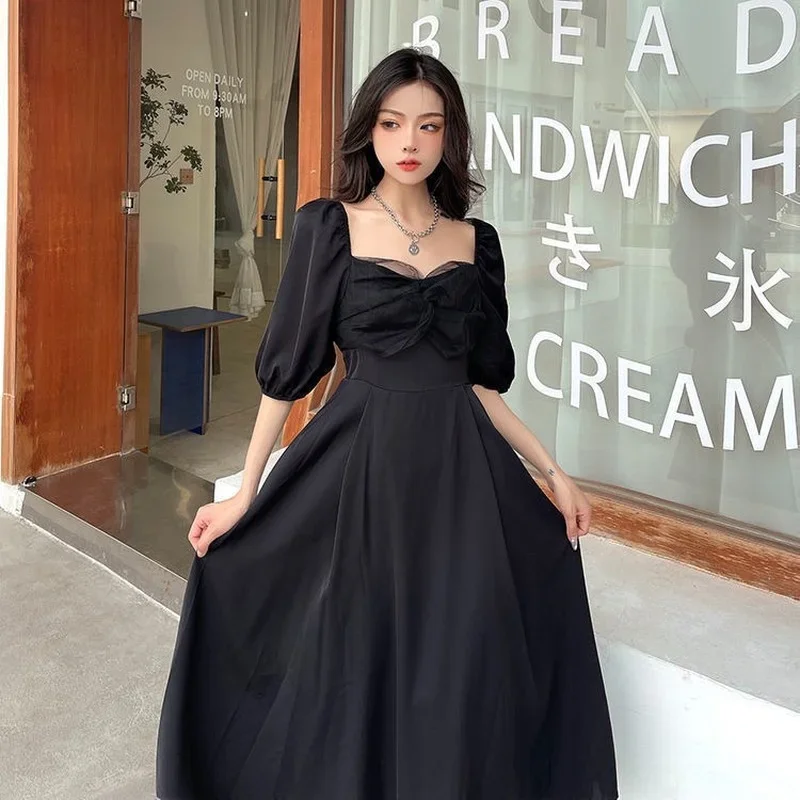 Women's Dress Evening Mesh Midi Party Female Dresses 2024 Clothing Prom Black New in Chic and Elegant Pretty Xxl Retro Y2k Loose