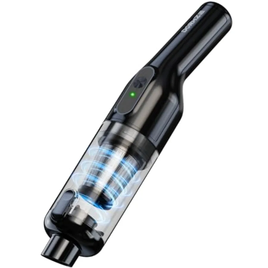 

Handheld Vacuum Cordless for Car Home Office Pet Use, ABS Plastic, Black, 16000Pa Suction Lightweight 1.3 lbs with Type-C Fast