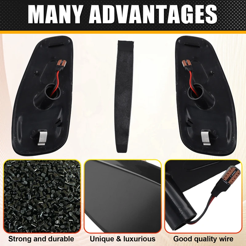 Indicatori di direzione a LED per indicatori di direzione laterali anteriori per auto 68256049 AA 68256050 AA Per Jeep Renegade BU 2014-2021