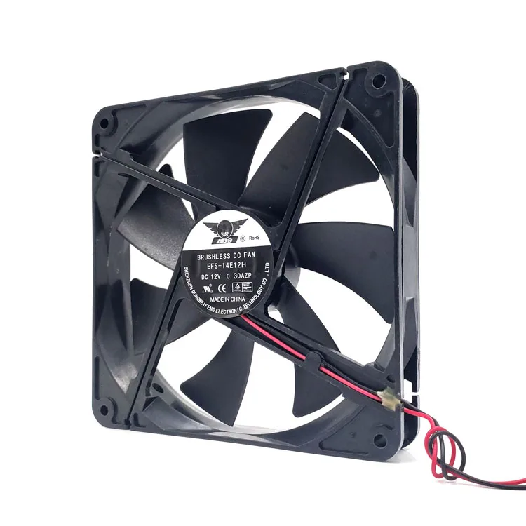 New 140mm 14cm PC Computer Case Fan EFS-14E12H 12V 0.30A 14CM 14025 140X140X25mm Mute Power Supply PSU Cooling Fan