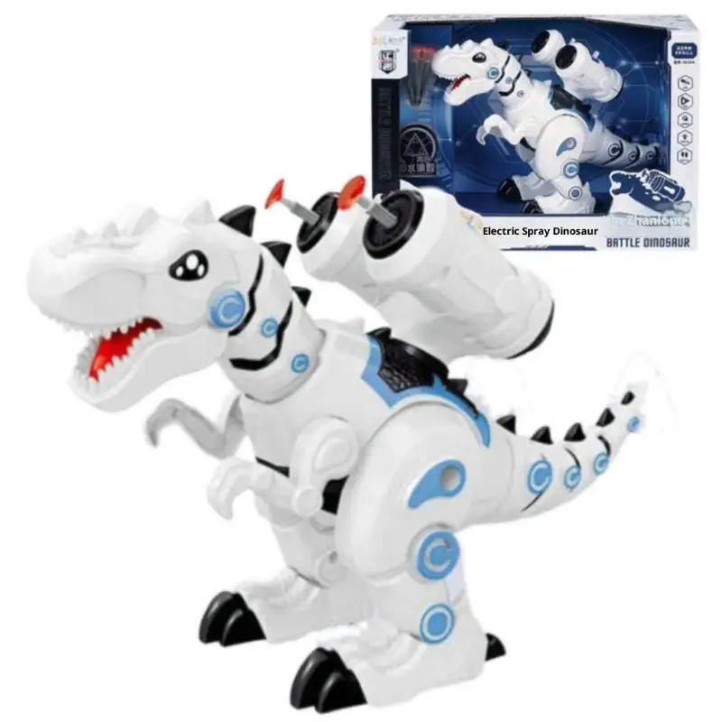 Set di giocattoli interattivi per dinosauri robot T-Rex, presenta lancio di proiettili, luci e suoni