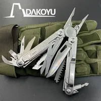 DAKOYU 20 in 1 Folding Multitool Pliers Multi-functional Combination Tool Pliers Folding Scissors EDC Outdoor Equipment
