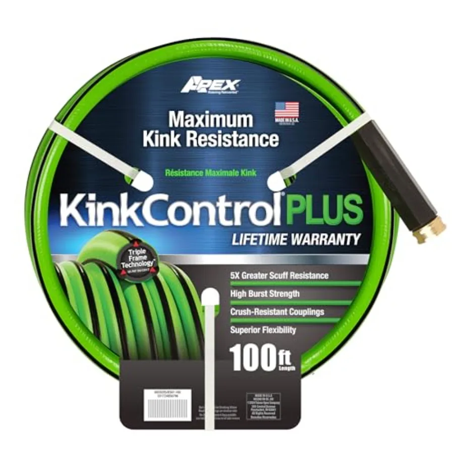 

Шланг для полива Kink Control Plus, 30 м - Высокая прочность на разрыв и превосходная гибкость, садовый шланг для улицы с защитой от перегибов