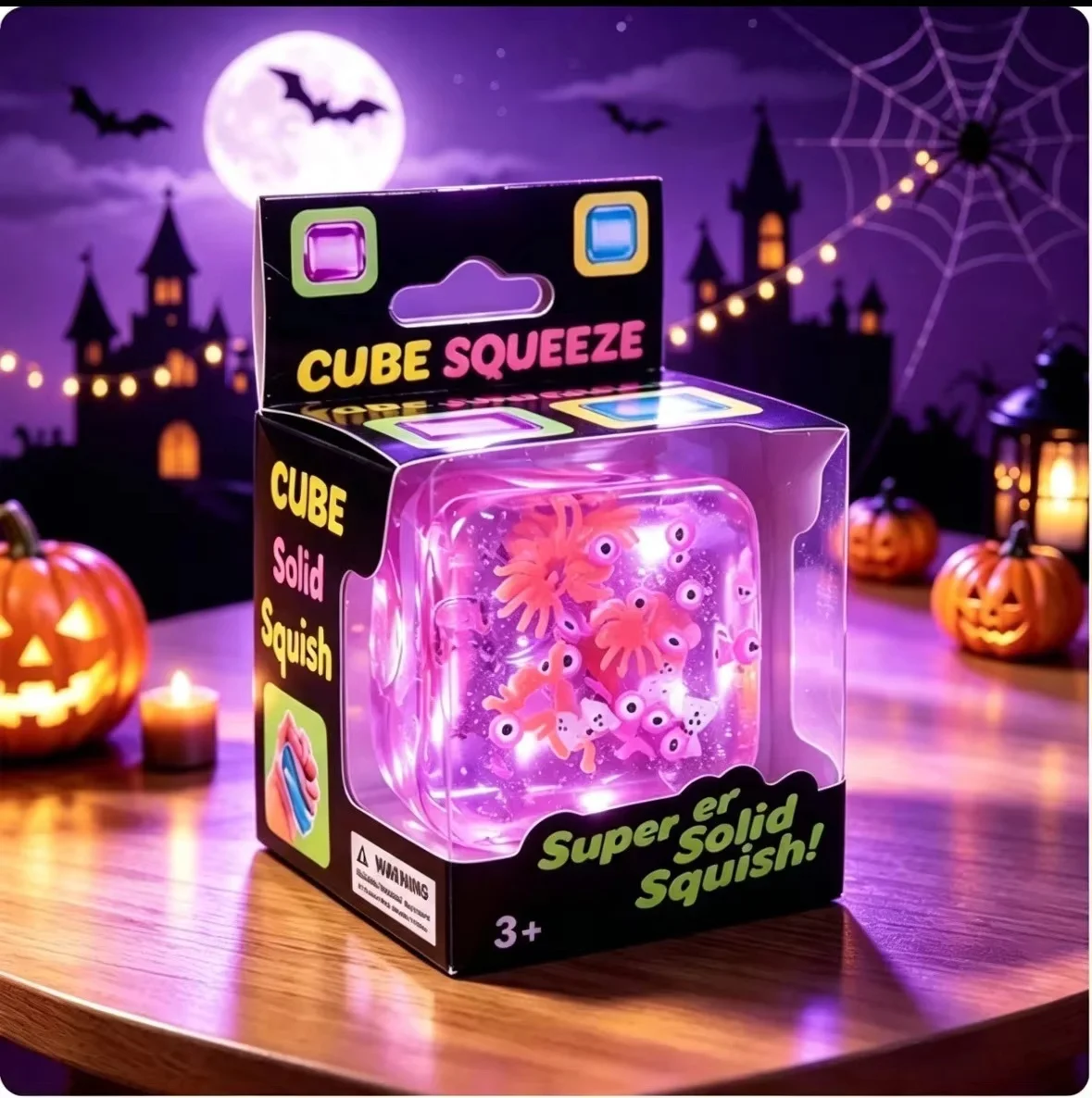 Halloween cube decompression toys, pumpkin ghost eyeball spider internals, suitable for children's party giveaways and gifts - view 5
