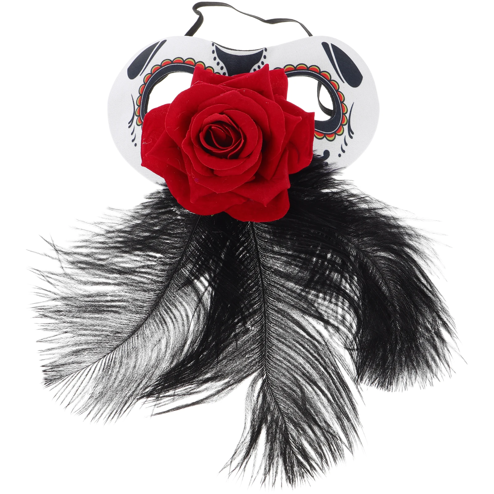 

Masquerade Plume Half Face Costume Accessory Women Party Supply Elegant Design Halloween Stage Decor
