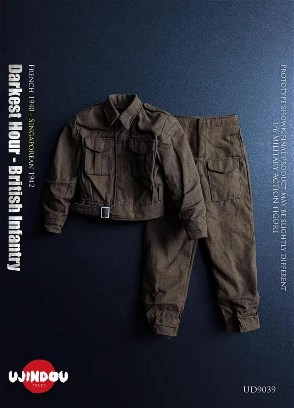 

1/6 UJINDOU UD9039 The British Soldier Doll Toy Model Dress Uniform Shirt Pant Belt Not Real Accessories For 12" Doll Figure DIY