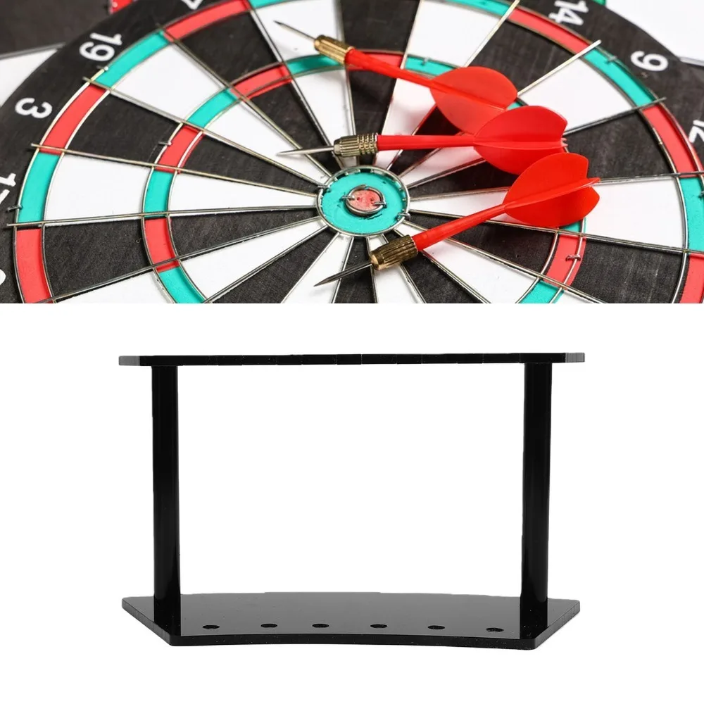 Holds 6 Fully Assembled Steel Or Soft Tip Darts Acrylic Dart Holder Organized Display Compact Dart Stand Tabletop Dart Rack