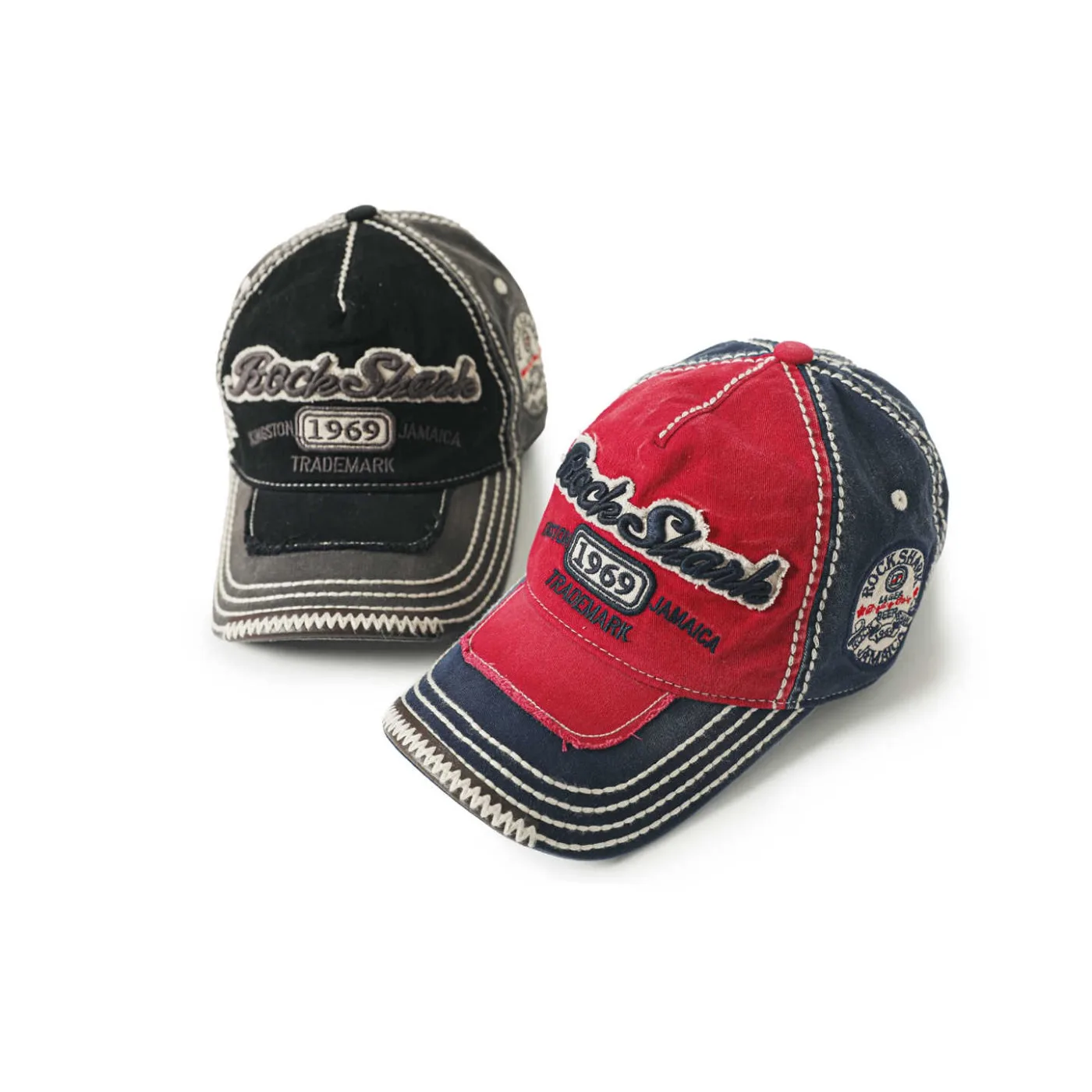 American Retro Casual Hat Heavy-duty Embroidered Duckbill Hat Men Visors