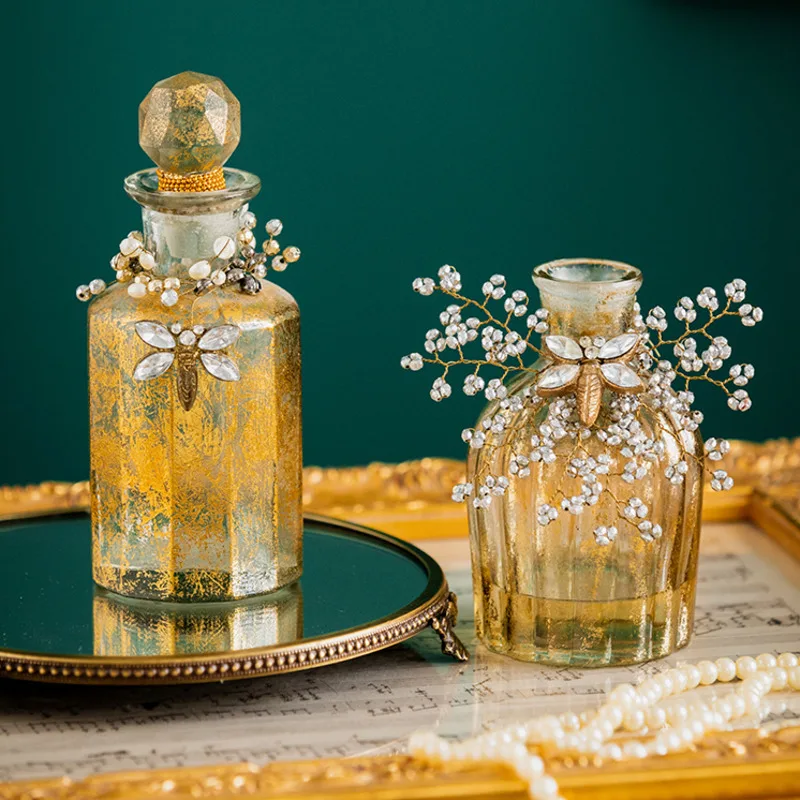 European Style Luxury Fragrance Bottle Empty Bottle Vintage Glass Perfume Bottle Creative And Delicate Decorative Knickknacks