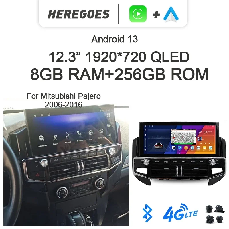 

7862 12.3" Auto Android 13 Car Radio GPS Player Carplay Bluetooth 8GB+256GB Wifi For MITSUBISHI PAJERO Shogun Montero 2006-2016