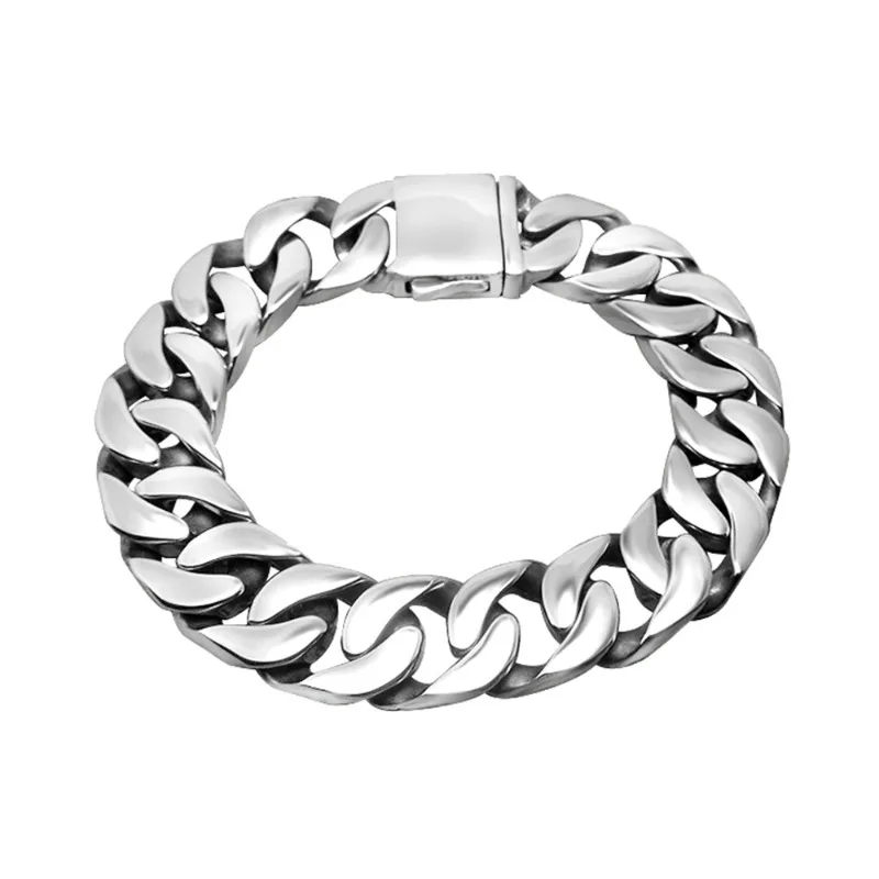 

E-commerce Source, Titanium Steel Men's Smooth Flat Bracelet, Rock Casting Bracelet CE194