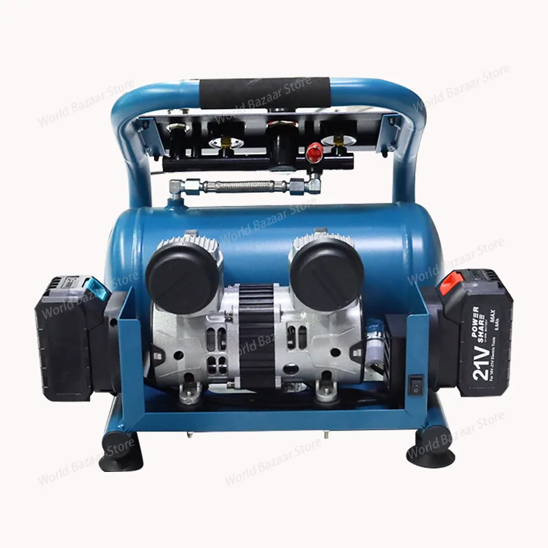 

Industrial-grade high-power air compressor, rechargeable wireless lithium battery air compressor, dual pressure gauge power tool
