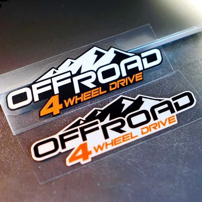 Off Road 4 Wheel Drive Mountain Vinyl Sticker, Waterproof Decal For Off-Road Car Truck Window Bumper