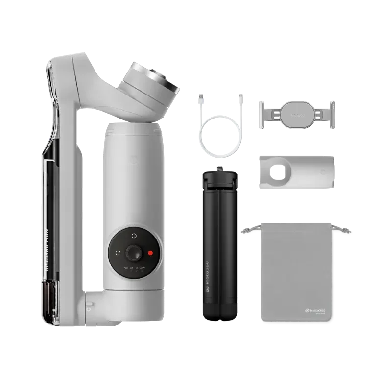 Insta360 Flow 3-Axis Stabilization for Smooth Smartphone Footage Remote Wireless Fold