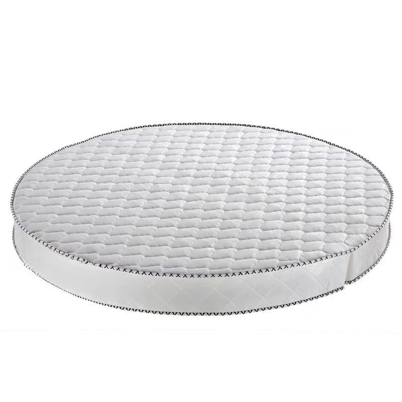 Spring round mattress folding double 2m 2.2m round hard brown mattress thickened latex soft cushion Simmons round cushion