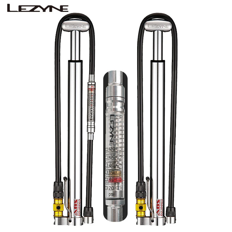 LEZYNE Bicycle Pump Floor-Standing Portable 90/160psi Pump Micro Floor Drive Presta/Schrader HP/HV MTB Road Bike Tire Inflator