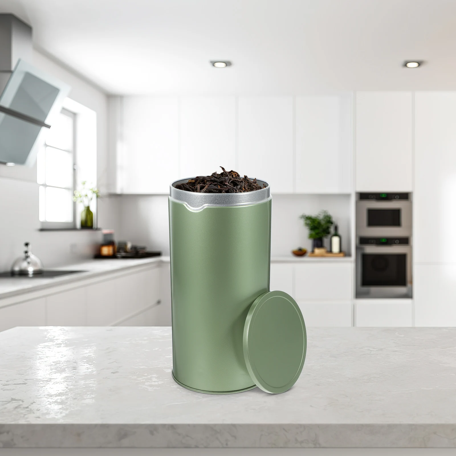 

2Pcs Tea Canister Airtight Storage Container Large Size R om Color Tinplate Jars Food ganizer Leaf Canister