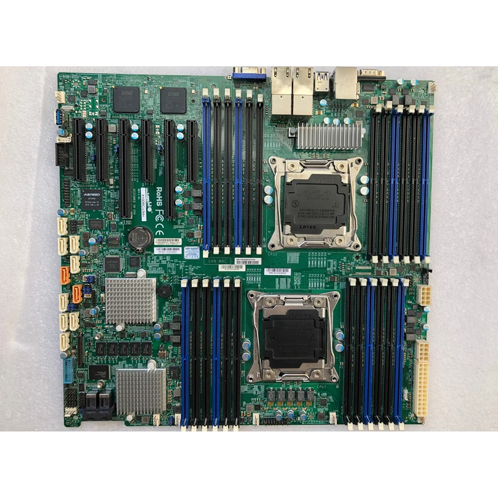 For Supermicro Server Motherboard E5-2600 v4/v3 Family Processor IPMI 2.0 SAS3 (12Gbps) Ports LGA2011 DDR4 X10DRC-LN4+