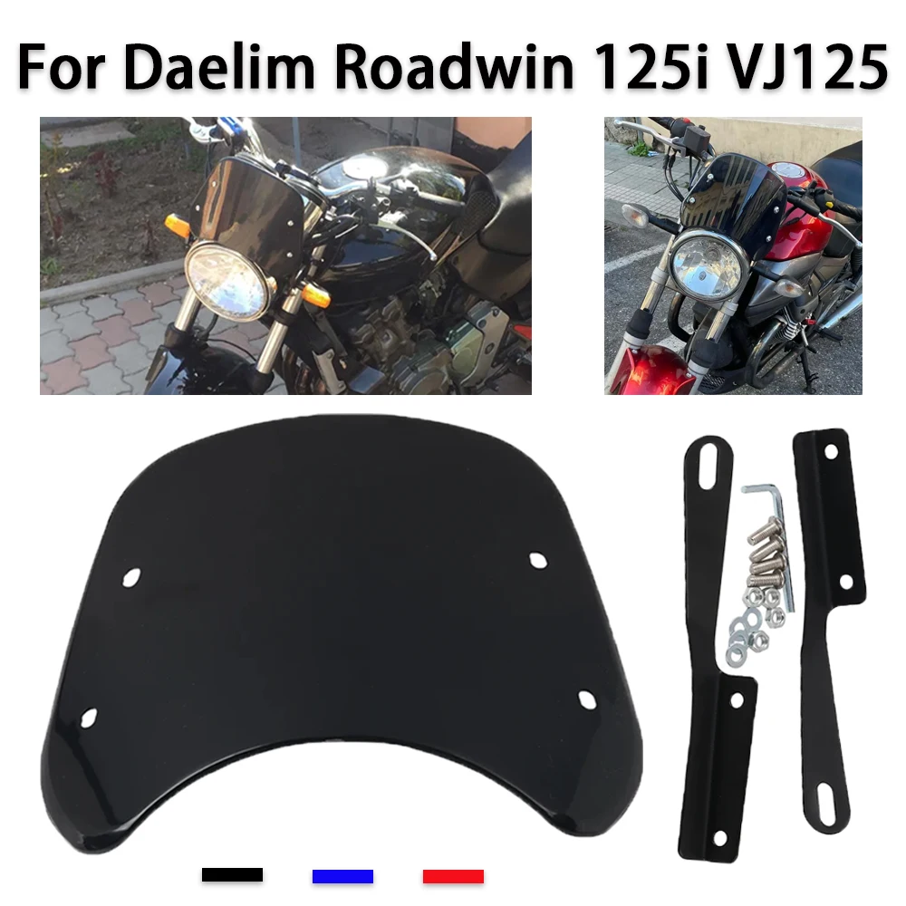 

Wind Deflectors Retro Style Windshield Windscreen Wind Protection Cover For Daelim Roadwin 125i 125 Fi VJ125 VJ 125 Accessories