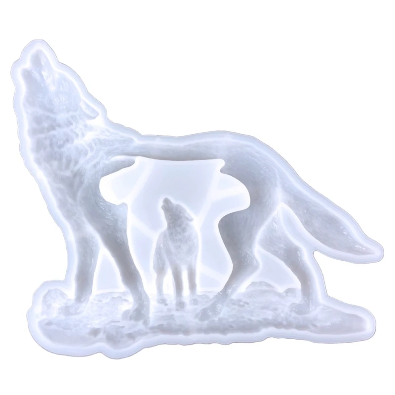 Forest Wolf Wall Decor Resin Mold Wall Art Silicone Molds for Epoxy Casting Door Animal Wall Art Home Unique Decoration