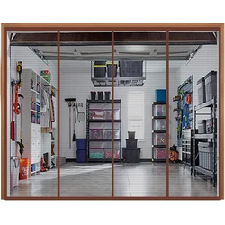 Customizable Magnetic Garage Door Curtain - Keep Bugs and Insects Out! Large Size Mosquito Net for Pavilion, Window Screen