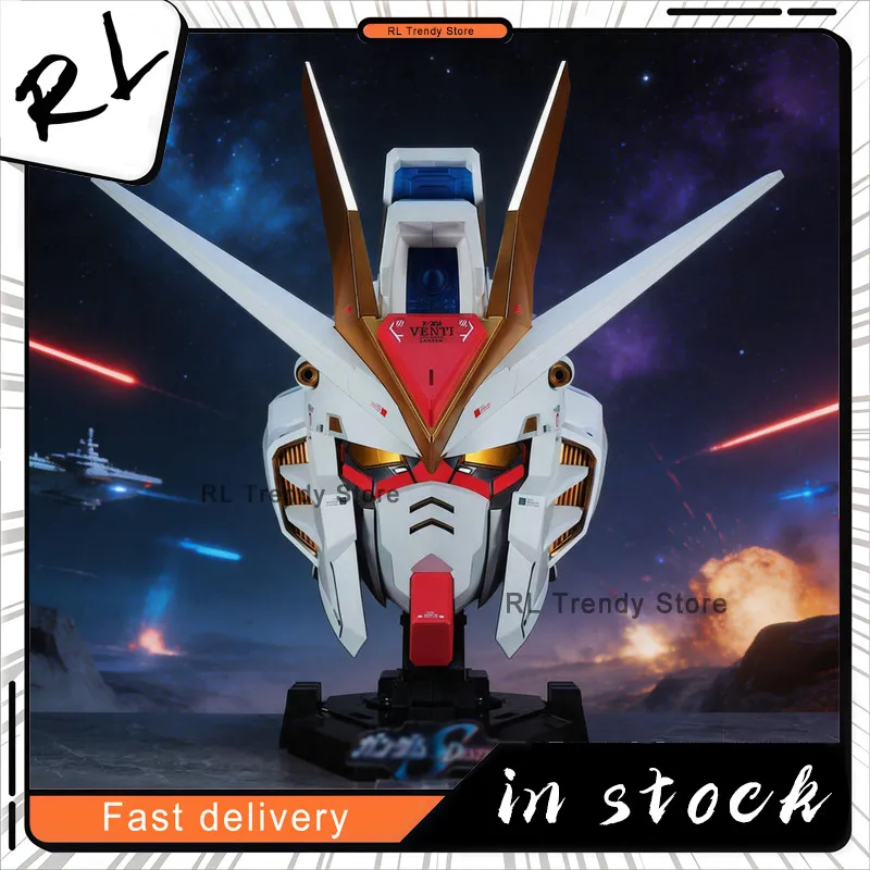 

2026 New Seed Freedom Anime Figure Strike Freedom Gundam Cos Helmet Toys Bandai Collection Model Ornaments Anime Peripheral Gift