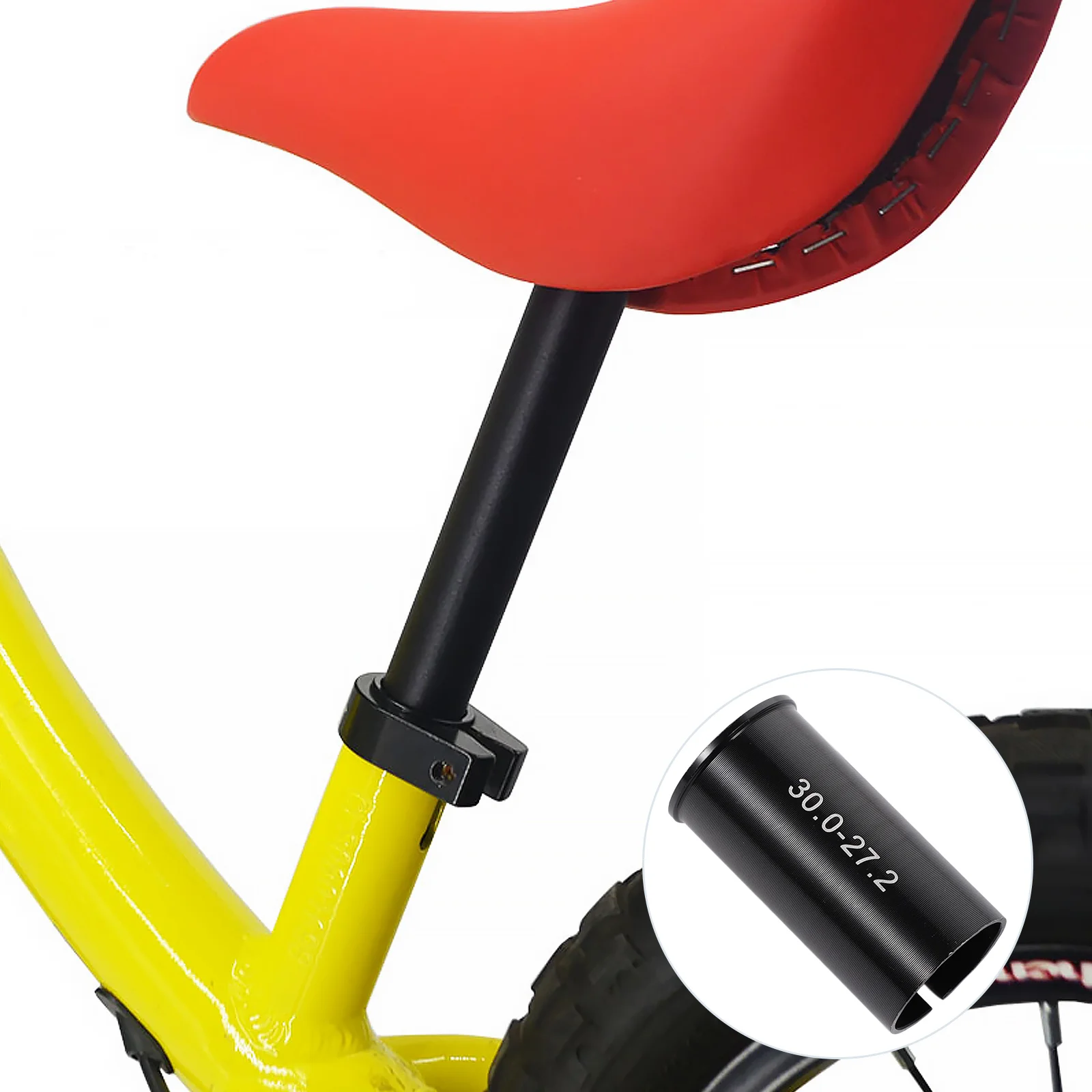 

Bike Seatpost Tube Adapter Aluminum Alloy 30.0 to 27.2 Seatpost Reducer Sleeve Mountain Road Bike Conversion Adapter
