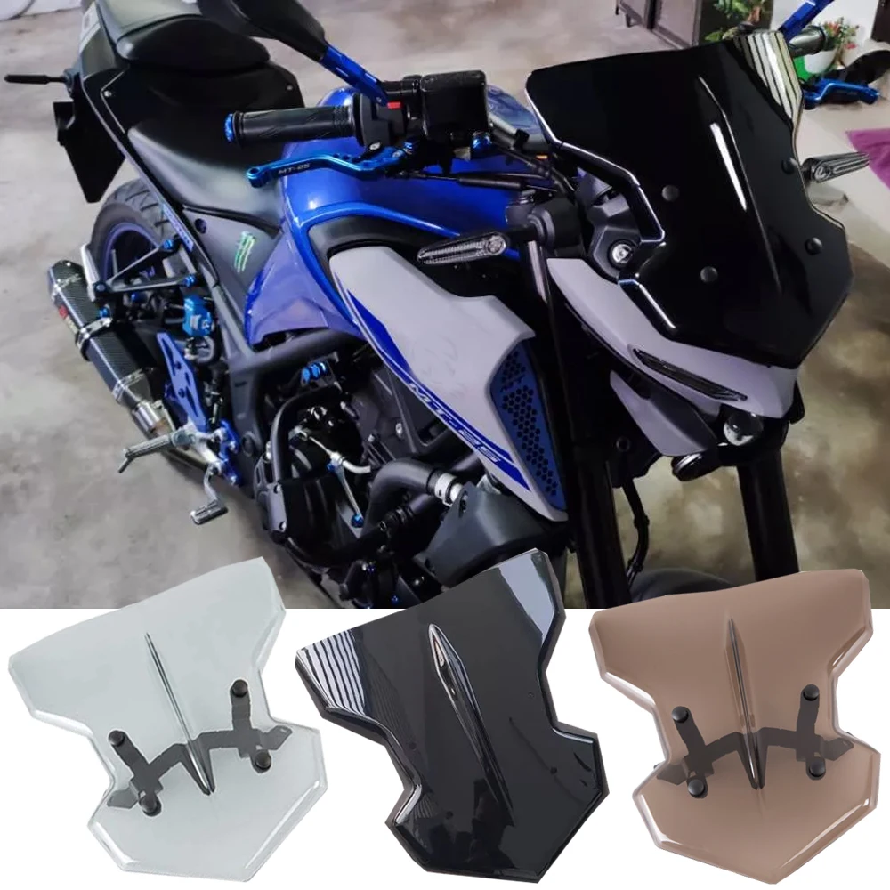 Motorcycle Windshield Windscreen Wind Deflectors Screen For Yamaha MT-03 MT-25 MT 25 03 MT03 2020 2021 2022 2023 MT25 Pare-Brise