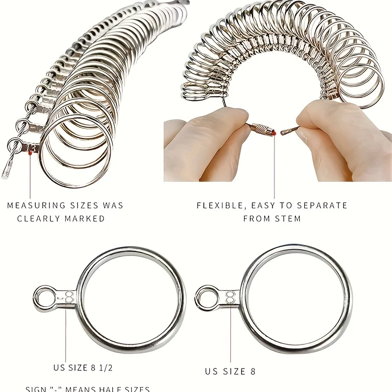 Precision Aluminum Alloy Ring Sizer Gauge 0-13mm Jewelry Finger Circumference Measuring Tool for Accurate Size Determination