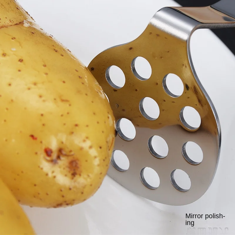 1PC Stainless Steel Mashed Potato Press, Kitchen Supplies, Garlic Press, Small Tool