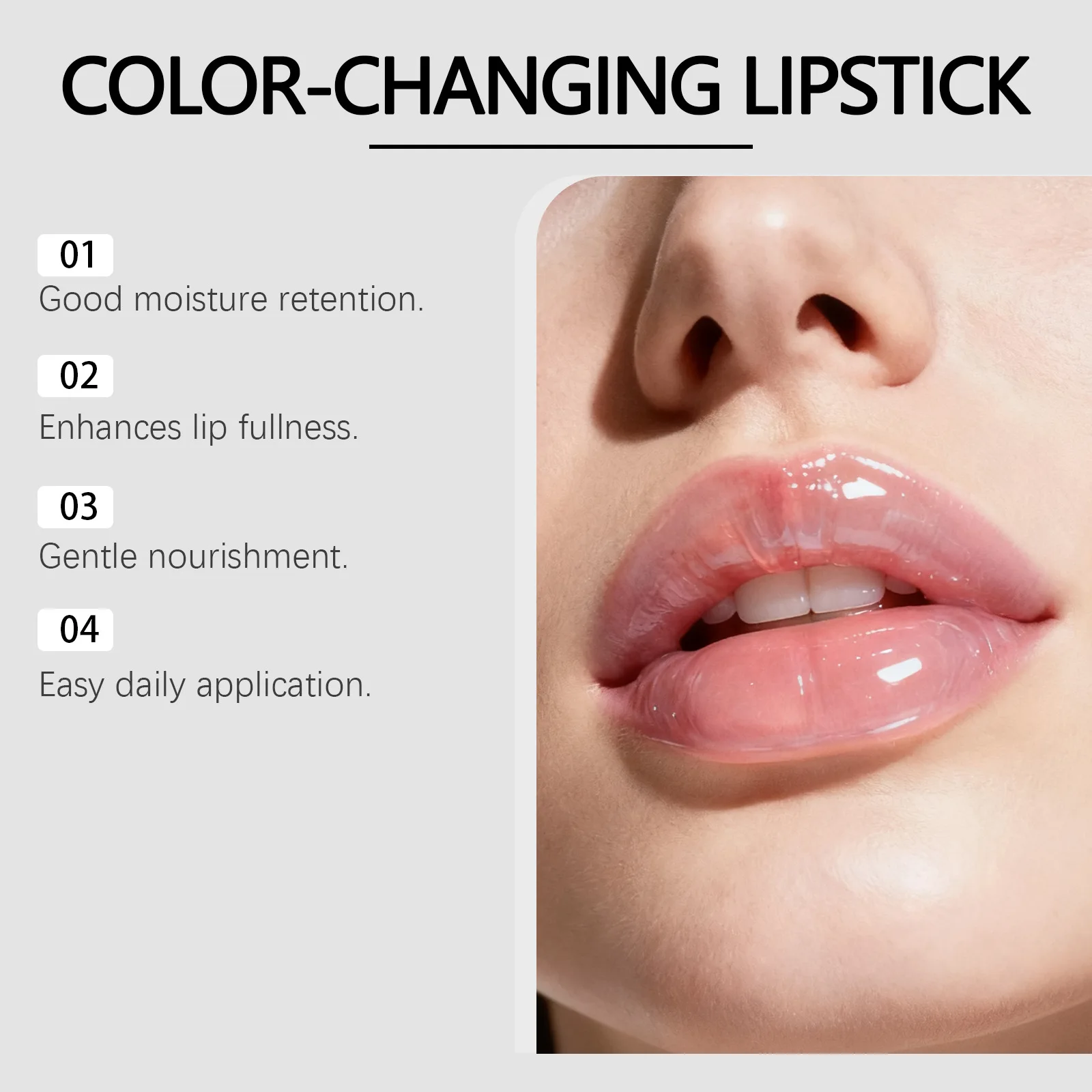 Kleurveranderende lippenstift Transparant Waterdicht Langdurig Hydraterend Crystal Jelly Parelmoer Reparerende lippenbalsem Cosmetisch