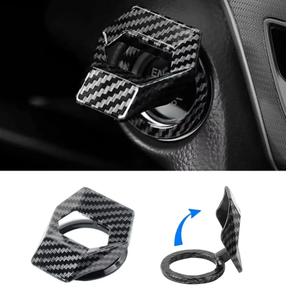 New 1PC Car Engine One-Key Start Stop Switch Button Protective Cover Anti Scratch Car Interior Design Car Product Accessories