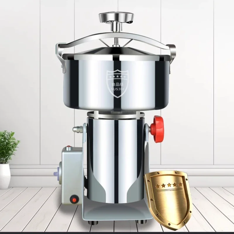 220V 1500G Commercial Grain Grinder High Speed  Cereals Medicinal Materials Spices Powder Crusher Stainless Steel Coffee Grinder