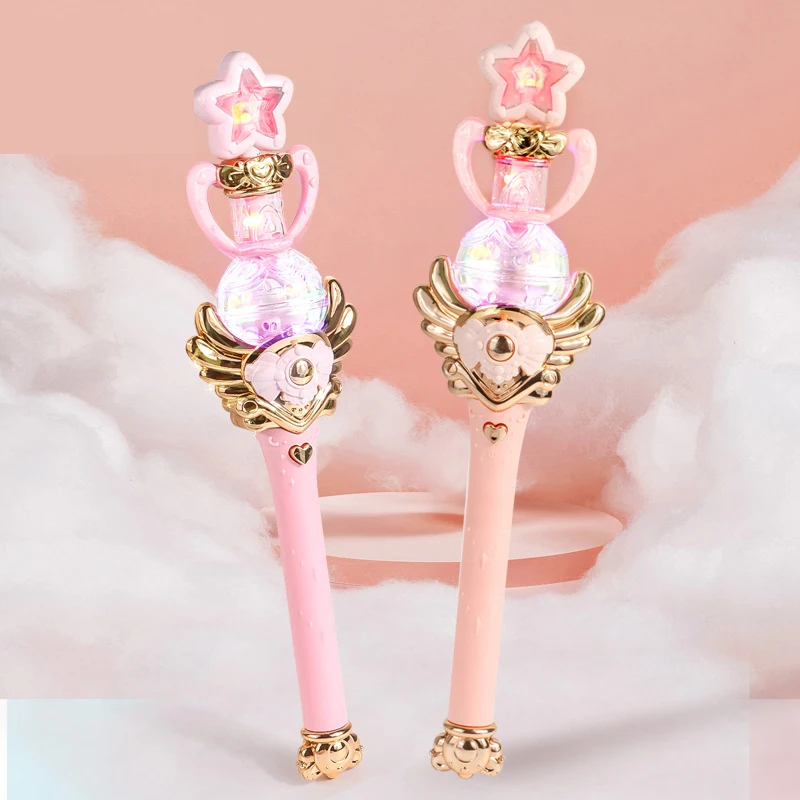 Girl Light Sound Moon Magic Wand Fairy Stick Princess Costume Doll House Party Magic Fairy Stick Electric Toys With Sound Light