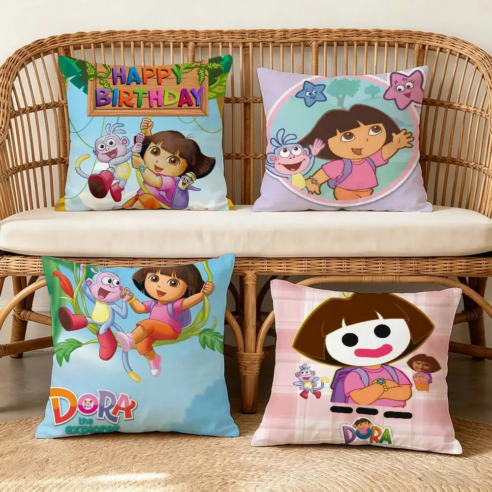 Cute D-Dora cartoon   Pillow Cushion Cover Pillowcase Living Room Sofa Home Decor Customized