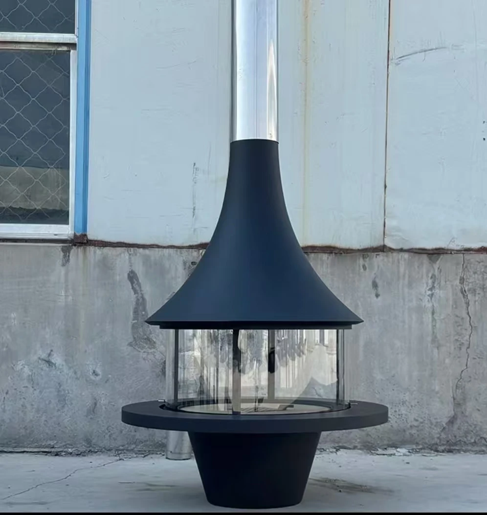 600mm Indoor Hanging Ceiling-Mounted Suspended Orb Modern 3D Atomization Fireplace Water Vapor for Villa Apartment