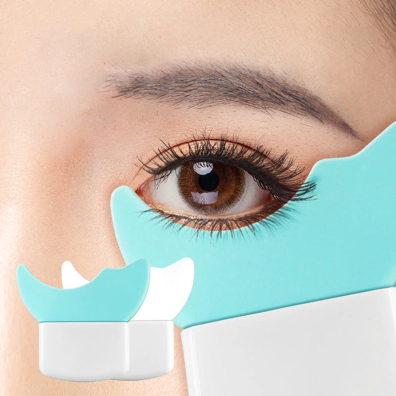 2 個のシリコーンマスカラシールドアイライナーツール多用途アイメイクアイシャドウ三日月補助プレート下まぶた美容学習者