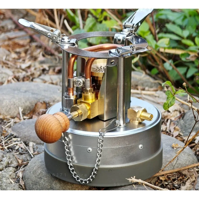 Pressurized Alcohol Gasification Stove Portable High-Power Burner Large Fuel Tank Lightweight Outdoor Cooker for Hiking Picnic