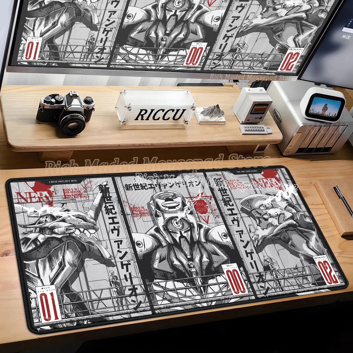 

Hot Manga Mouse Pad Anime E-Evangelions Playmat Xxl E-Sports Mouseped Gamer Surface Deskmat Desk Accessories HD Rubber Mausepad
