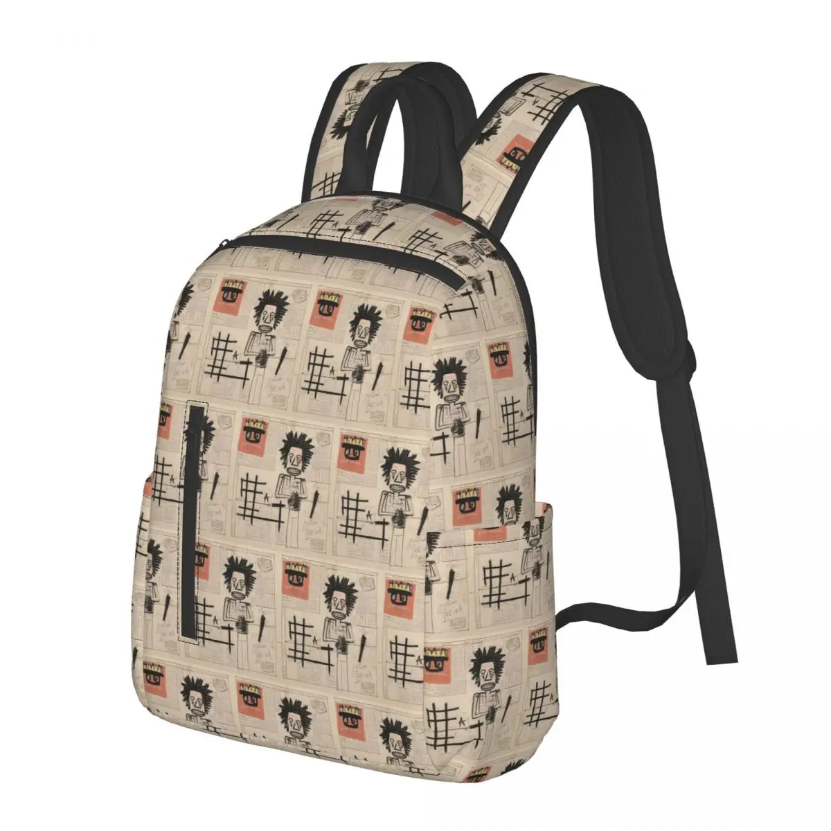 

Newspaper Sketch Book Student Backpack School Bag Hiking Travel Daypack for Men Women Bookbag Shoulder Bags