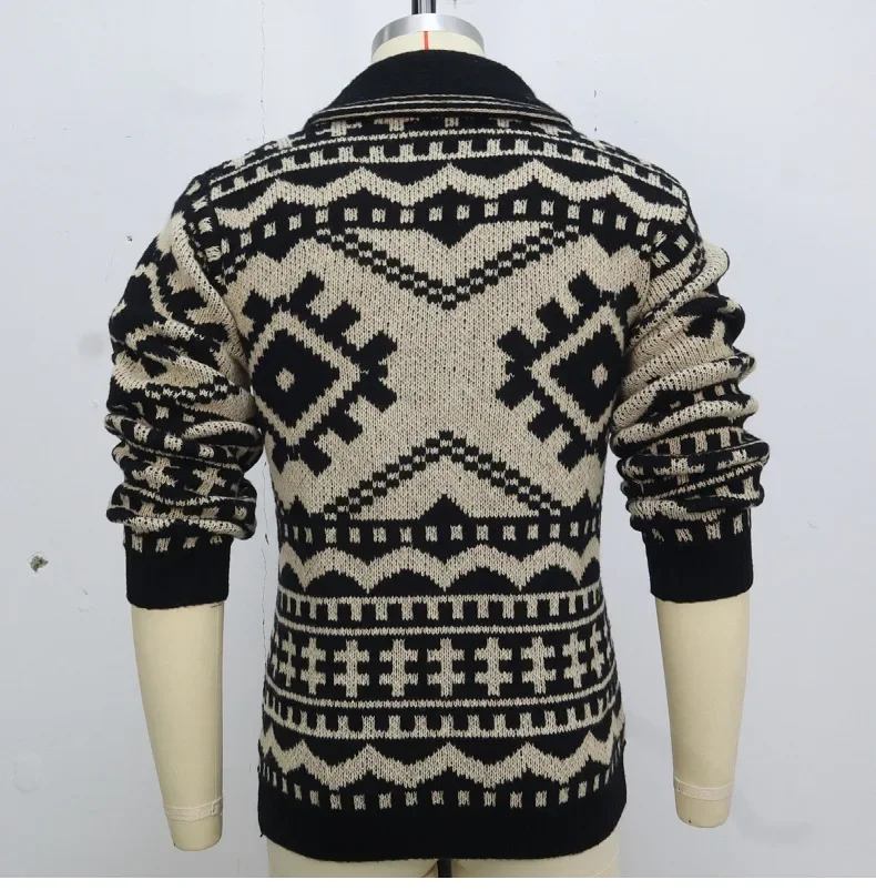 

Осень-зима, мужской кардиган с отложным воротником, пальто на молнии, пальто с длинными рукавами, повседневные свитера с принтом, облегающие свитера с открытой строчкой