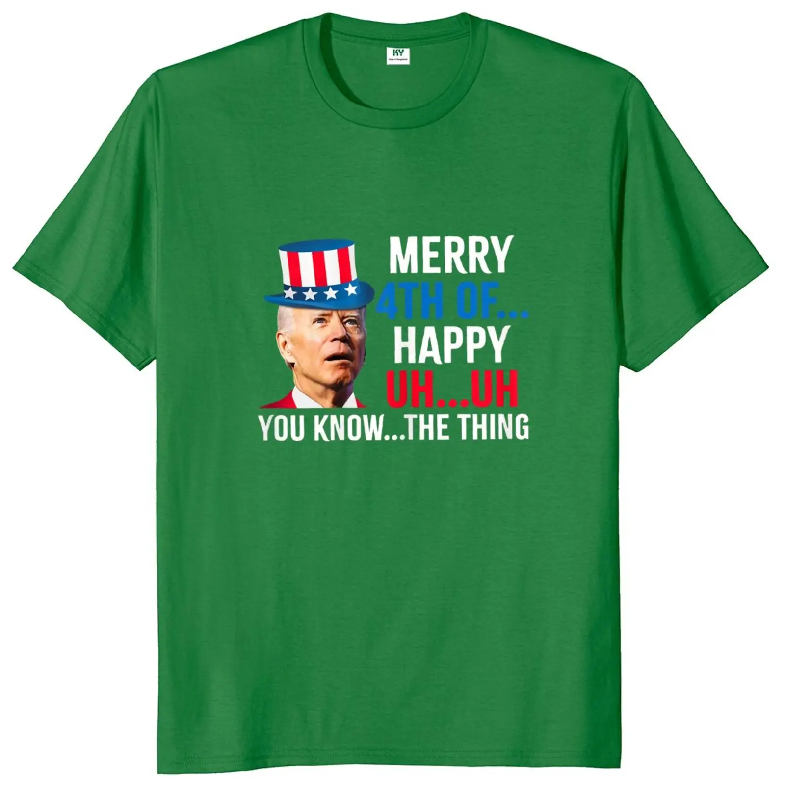 Joe Biden Confused Merry Happy 4th Of July T Shirt Sarcastic Funny Meme Classic Tee Tops For Men Women 100% Cotton Tshirt