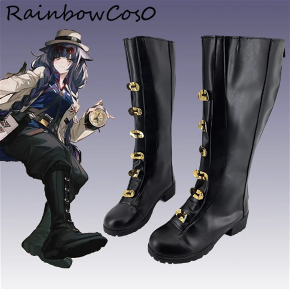 Jessica the Liberated Arknights Cosplay Shoes Boots Game Anime Party Halloween RainbowCos0 W4949