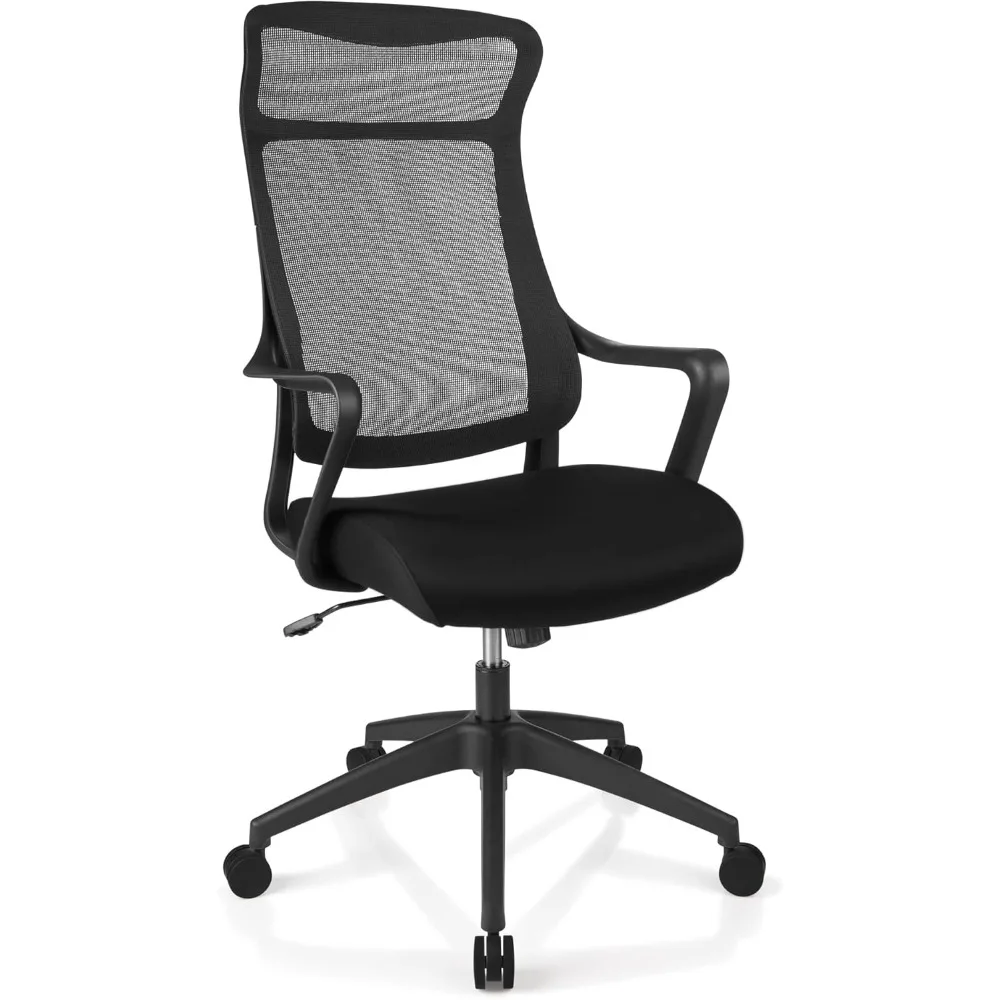 

® Офисное кресло Lenzer Mesh с высокой спинкой, черное, соответствующая BIFMA