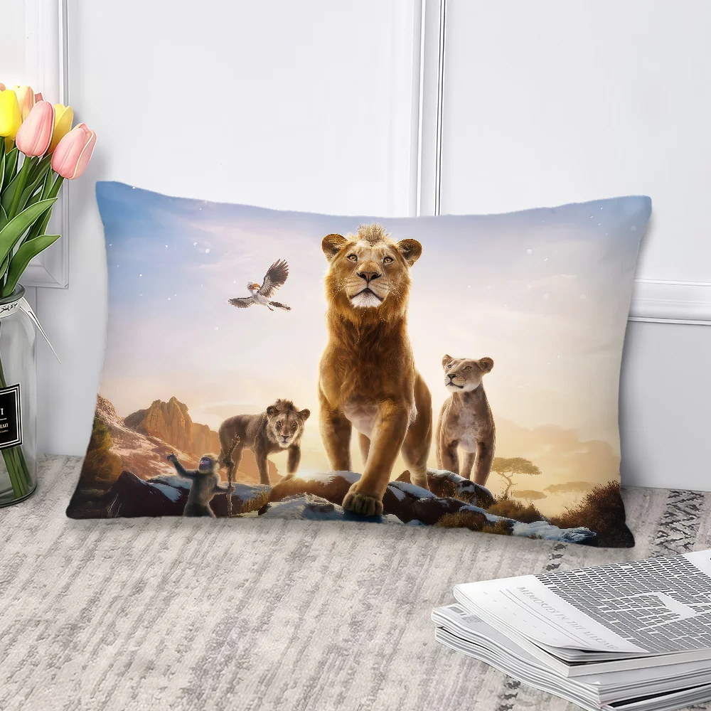 فيلم الرسوم المتحركة لطيف m-Mufasa الأسد k-King dn غطاء وسادة مستطيل أريكة المنزل غرفة المعيشة مكتب hogar مقهى المخدة