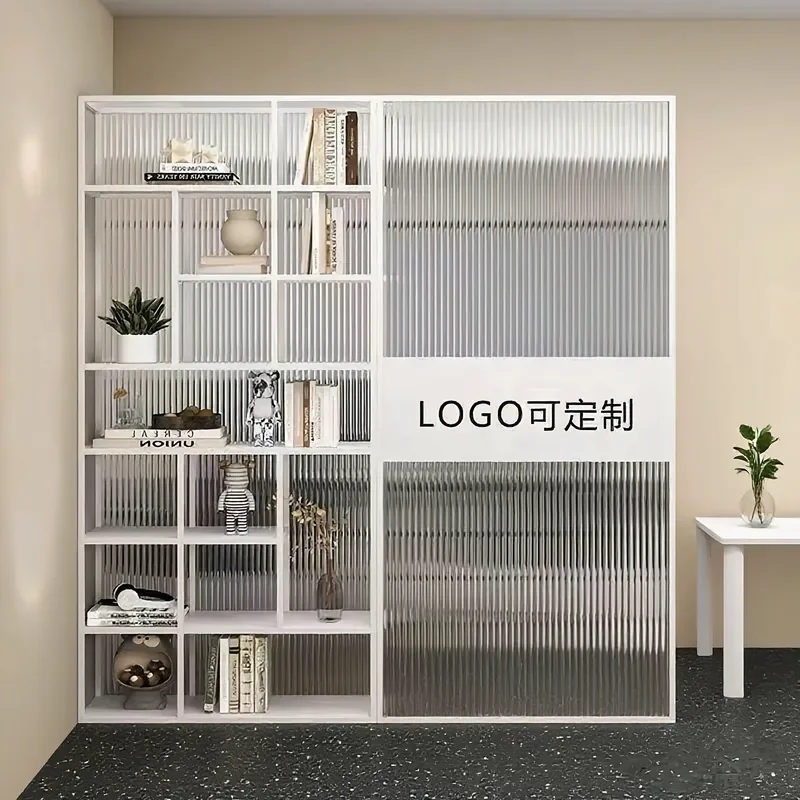Office Entrance Changhong Glass Partition Frame Company Front Desk Screen Rack Custom Logo Image Wall