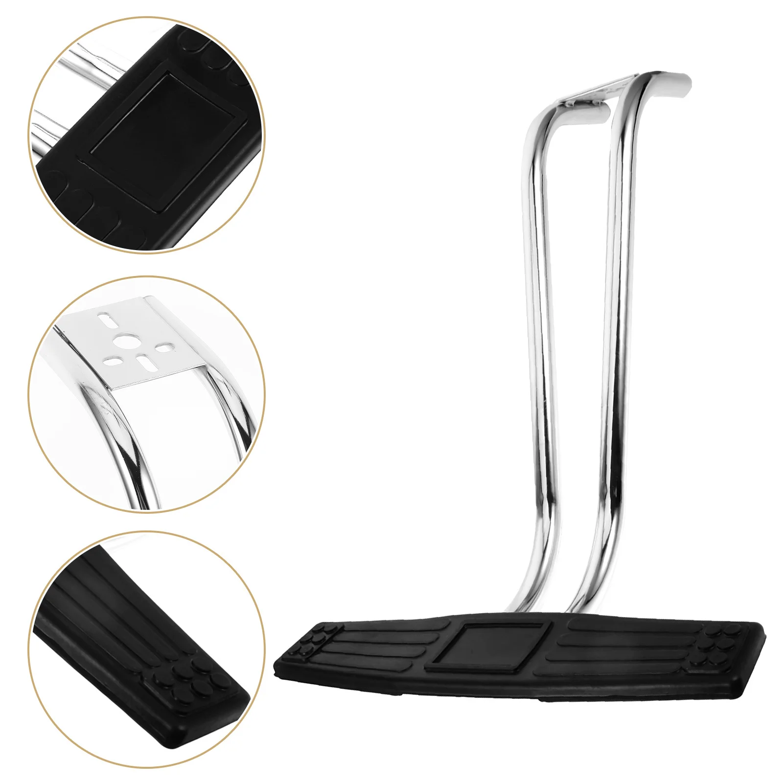 

Replacement Salon Chair Footrest Thick Stainless Steel Anti Slip Foot Pedal Durable Barber Chair Footrest Accessory