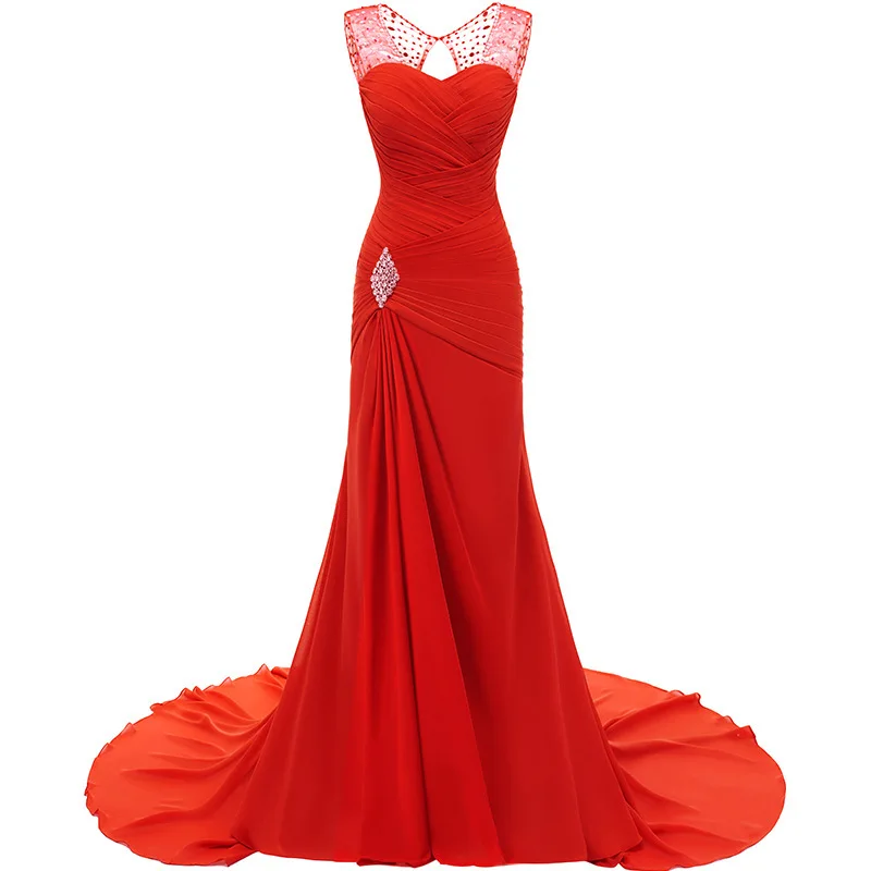 2025 Charming Women Evening Dresses Mermaid Sexy V Neck Prom Gowns Customized Seam drill Formal Party engagement tail dresses