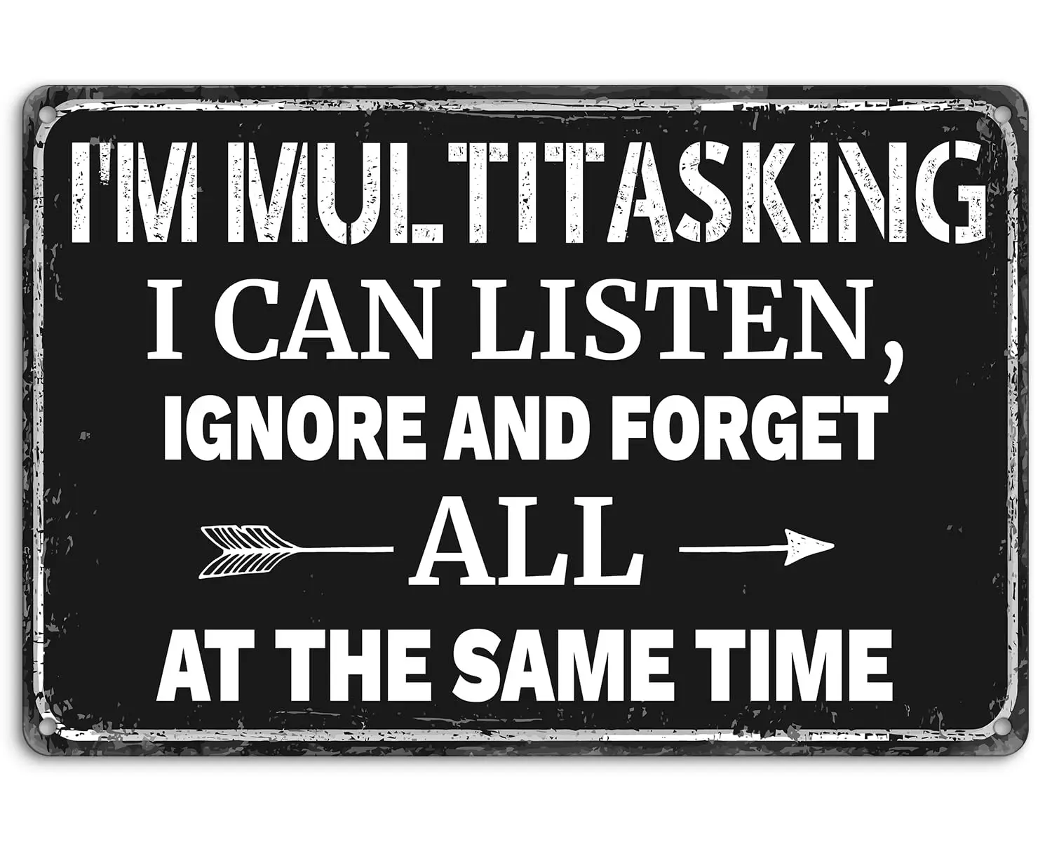 Забавный саркастический металлический жестяной знак Kercan, винтажные металлические жестяные знаки, Ретро Декор для стен, домашний декор, многозадачность! Я могу слушать игнорировать